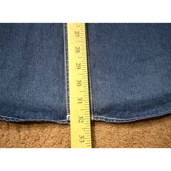 Vintage Bugle Boy Denim Striped Shirt Mens Large Long Sleeves 100% Cotton - Picture 5 of 7